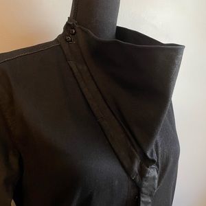Rick Owens DRKSHDW Black Mineral Dress Shirt Size:  Medium